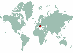 Meljena in world map